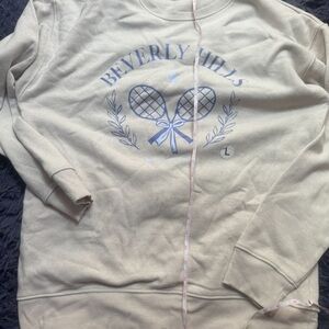 Beige Beverly Hills Tennis Sweatshirt